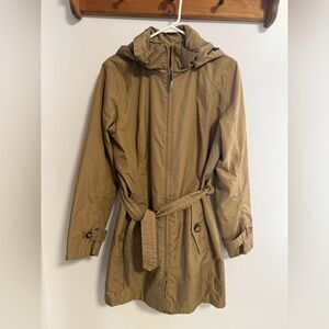 Eddie Bauer Women’s Tan Trench Rain Jacket